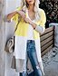 cheap Women&#039;s Clothing-Women&#039;s Cardigan Color Block Print Classic Multi Color Shirt Collar Spring &amp;  Fall Regular Light Yellow Light Coffee Blue Black Beige