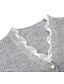 cheap Women&#039;s Sweaters-Women&#039;s Cardigan Sweater Jumper Knit Knitted Lace Trims V Neck Solid Color Home Daily Stylish Casual Fall Winter Gray Beige S M L / Long Sleeve / Holiday / Regular Fit / Going out