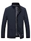 cheap Best Sellers-Men&#039;s Puffer Jacket Fall Winter Sport Daily Regular Coat Windproof Warm Regular Fit Business Casual Jacket Long Sleeve Pocket Solid Color Black Blue Black