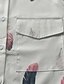 abordables Tops &amp; Blouses-Mujer Camisa Blusa Graphic Pluma Blanco Bolsillo Manga Larga Casual Diario Básico Casual Cuello Camisero Moldeado al Cuerpo Primavera Otoño