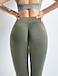cheap Graphic Chic-Women&#039;s Ruched Butt Lifting Tights Leggings Full Length Pants Stretchy Gym Yoga Solid Colored High Waist 4 Way Stretch Comfort Skinny Blue Army Green Gray Green S M L