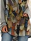 abordables Men&#039;s-Mujer Mini vestido corto Vestido estilo camiseta Vestido de cambio Azul Piscina Gris Vino Manga Larga Retazos Estampado Animal Gato Estampado Cuello Barco Primavera Otoño caliente Casual 2022 Holgado