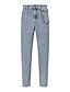 baratos Roupa de Mulher-Mulheres Jeans Bolsos Básico Diário Tecido Primavera / Outono / Inverno / Verão Normal Azul