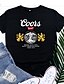 abordables T-shirts-mujer coors banquete cerveza día camisa para beber vintage coors golden colorado lion logo graphic tees (xl, amarillo)