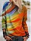 cheap Hoodies &amp; Sweatshirts-Women&#039;s Hoodie Sweatshirt Pullover Basic Casual Blue Yellow Graphic Tie Dye Daily Long Sleeve Round Neck S M L XL XXL