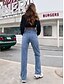 cheap Pants-Women&#039;s Trousers Jeans Full Length Pants Solid Color Work Weekend Blue XS S M L