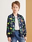 cheap Boys&#039; Jackets &amp; Coats-Kids Boys&#039; Long Sleeve Jacket &amp; Coat Green Royal Blue Print Active Fall School / Cotton