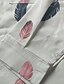 abordables Tops &amp; Blouses-Mujer Camisa Blusa Graphic Pluma Blanco Bolsillo Manga Larga Casual Diario Básico Casual Cuello Camisero Moldeado al Cuerpo Primavera Otoño