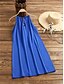 cheap Mini Dresses-Women&#039;s Short Mini Dress Shift Dress Blue Sleeveless Hollow Out Pure Color Halter Neck Spring Summer Hot Casual Sexy 2022 S M L XL XXL 3XL