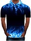 preiswerte Herrenhemden-Herren Tennishemd Poloshirt Golfhemd Graphic Kragen Hemdkragen Blau Übergröße Täglich Ausgehen Kurzarm Bekleidung Strassenmode Übertrieben Personalisiert 3D