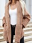 abordables Vêtements Femme-Femme Manteau en peluche Basique Classique Plein Col de Chemise L&#039;hiver Standard Café Marron