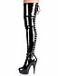 cheap Boots-Women&#039;s Boots Plus Size Stripper Boots Costume Shoes Party Club Solid Colored Over The Knee Boots Crotch High Boots Thigh High Boots Winter Lace-up Platform Stiletto Heel Round Toe Punk Fashion Sexy