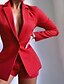 abordables Blazers Femme-Costume Femme Soirée Entreprise Pantalon veste Couleur Pleine Standard Droit 1 bouton Polyester Pour des hommes Costume Bleu Violet Rose Claire Col de Chemise