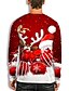 billige Men&#039;s Socks-unisex t-skjorte for menn 3d-trykk grafiske utskrifter julenissen-trykk lange ermede topper uformell designer stor og høy rød