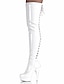 cheap Boots-Women&#039;s Boots Plus Size Stripper Boots Costume Shoes Party Club Solid Colored Over The Knee Boots Crotch High Boots Thigh High Boots Winter Lace-up Platform Stiletto Heel Round Toe Punk Fashion Sexy