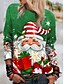 billige Hættetrøjer &amp; sweatshirts-Dame Sweatshirt bluse 3D Rensdyr Beige Trykt mønster Jul Julegaver Sport 3D-udskrivning Gade Jul Hættetrøjer Sweatshirts Hvid