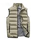 cheap Running &amp; Jogging Clothing-Men&#039;s Quilted Full Zip Windbreaker Running Vest Gilet Outerwear Sleeveless Winter Casual Athleisure Thermal Warm Waterproof Breathable Fitness Gym Workout Running Sportswear Activewear Solid Colored