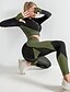 cheap Graphic Chic-Women&#039;s Tracksuit Yoga Suit Yoga Set 2 Piece Seamless Winter Leggings Crop Top Clothing Suit Solid Color Navy Black Yoga Fitness Gym Workout Spandex Tummy Control Butt Lift Quick Dry High Waist Long