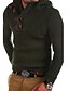 economico Pullover Sweaters-Per uomo Maglione Tinta unita Maglioni Manica lunga Maglioni cardigan Rotonda Verde militare Grigio Grigio scuro
