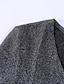 abordables Jumpsuits &amp; Rompers-Le maillot de corps Femme Couleur unie Paillettes basique V Profond Plein Air du quotidien Manches Longues Standard Noir S Printemps