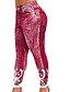 billige Nederdele til damer i plusstørrelse-Dame Plus størrelse Leggins kinesisk Lomme Trykt mønster Blomstret Hjem Afslappet Sporty Yoga Ankel-længde Høj Forår Sort Blå Lilla L XL XXL 3XL 4XL / Plusstørrelser