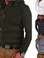 billige Pullover Sweaters-Herre bluse Ensfarvet Bluser Langærmet Sweater Cardigans Rund hals militærgrøn Grå Mørkegrå