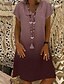cheap Casual Dresses-Women&#039;s Shift Dress Color Gradient Print V Neck Midi Dress Basic Casual Daily Short Sleeve Summer Spring