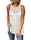 cheap Shoes &amp; Accessories-style     lace sexy round neck sleeveless top women st-alone   solid color vest