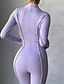 cheap Women&#039;s Jumpsuits-Women&#039;s Jumpsuit Solid Color Active Turtleneck Athletic Sport Long Sleeve Regular Fit Blue White Black S M L Spring