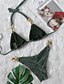 cheap Bikini-Women&#039;s Swimwear Bikini 2 Piece Normal Swimsuit Slim Solid Color Plunge Fashion Hawaiian Bathing Suits