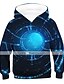 billige Hættetrøjer og sweatshirts til drenge-Drenge 3D 3D Print Hattetrøje Langærmet 3D-udskrivning Forår Efterår Vinter Aktiv Polyester Børn 3-12 år udendørs Daglig