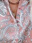 preiswerte Tops &amp; Blouses-Damen Blumen Paisley-Muster Festtage Wochenende Blume Langarm Bluse Hemd Hemdkragen Taste Ethnisch Casual Strassenmode Oberteile Schwarz Rosa S / 3D-Druck
