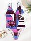 cheap One-Pieces-New Sexy Hawaiian One Piece Women&#039;s Swimsuit in Blue Purple