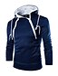 baratos Men&#039;s-Homens Terno Camisolas e Capuz Blusão Básico Média Outono &amp; inverno Azul marinho Branco Preto