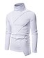 cheap Men&#039;s Clothing-Turtleneck shirt Rolled collar Navy White Black Clothing Apparel Essential