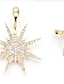 billige Earrings &amp; Rings-1 stk kvinners øredobber elegante og moderne feststjerneørering / bryllup / gull / sølv / høst / vinter