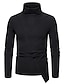 cheap Men&#039;s Clothing-Turtleneck shirt Rolled collar Navy White Black Clothing Apparel Essential