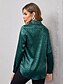 cheap Tops &amp; Blouses-Women&#039;s Shirt Blouse Leopard Blue Green Khaki Button Print Long Sleeve Daily Weekend Streetwear Casual Shirt Collar Regular Fit Spring Fall