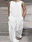 cheap Jumpsuits &amp; Rompers-Women&#039;s Jumpsuit Solid Color Elegant Wide Leg Party Daily Sleeveless Slim White Black S M L Summer