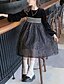 preiswerte Kleider für Mädchen-Mädchen&#039; Tüll-Kleid Langarm Pailletten 3D-gedruckte Grafik Kleider Prinzessin Süß Knielang Tüll velvet Kleid Herbst kinderkleidung Täglich Pailletten