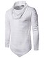 economico Abbigliamento uomo-Per uomo maglietta Corte Colletto alla coreana Standard Quattro stagioni Bianco Nero