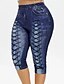 economico Pantaloni donna-Per donna Chino Poliestere Gradiente Nero Blu Per sport Alto Polpaccio Yoga Informale Primavera Autunno