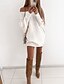 cheap Sweater &amp; Cardigan Dresses-Pure Khaki Women&#039;s Shift Dress Long Sleeve Fall