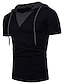 baratos Roupa de Homem-estilo de verão moda casual masculina estilo código camiseta de manga curta com capuz de duas peças falsas