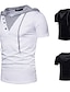abordables Ropa de Hombre-camiseta de manga corta con capucha de dos piezas falsas de estilo de código de moda casual de verano para hombres