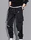 cheap Cargo Pants-Men&#039;s Fashion Streetwear Multiple Pockets Elastic Drawstring Design Jogger Tactical Cargo Trousers Pants Casual Daily Solid Color Mid Waist Breathable Soft Blue Black M L XL XXL