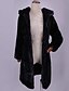 cheap Coats &amp; Trench Coats-Women&#039;s Faux Fur Coat Hoodie Jacket Quilted Elegant Casual Streetwear Daily Holiday Coat Long Faux Fur Black Single Breasted Fall Winter Peaked Lapel Regular Fit S M L XL XXL 3XL / Thermal Warm