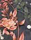 cheap Tops &amp; Blouses-Women&#039;s Vintage Tropical Floral Print Long-Sleeve Shirt