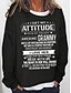 cheap Hoodies &amp; Sweatshirts-Women&#039;s Text Sweatshirt Pullover Crew Neck Monograms Hot Stamping Casual Weekend Active Streetwear Cotton Hoodies Sweatshirts  Black Gray Khaki