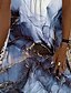 preiswerte All Sale-Damen Knielanges Kleid Etuikleid Grün Blau Ärmellos gefälschtes zweiteiliges Bedruckt Bedruckt Rundhalsausschnitt Frühling Sommer Casual 2022 locker S M L XL XXL 3XL
